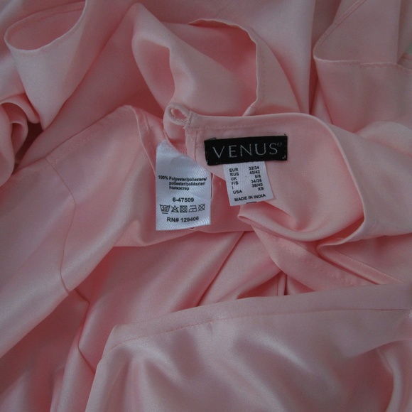 NEW Venus Pink Silky Bell Sleeve Mini Party Dress - Picture 8 of 8